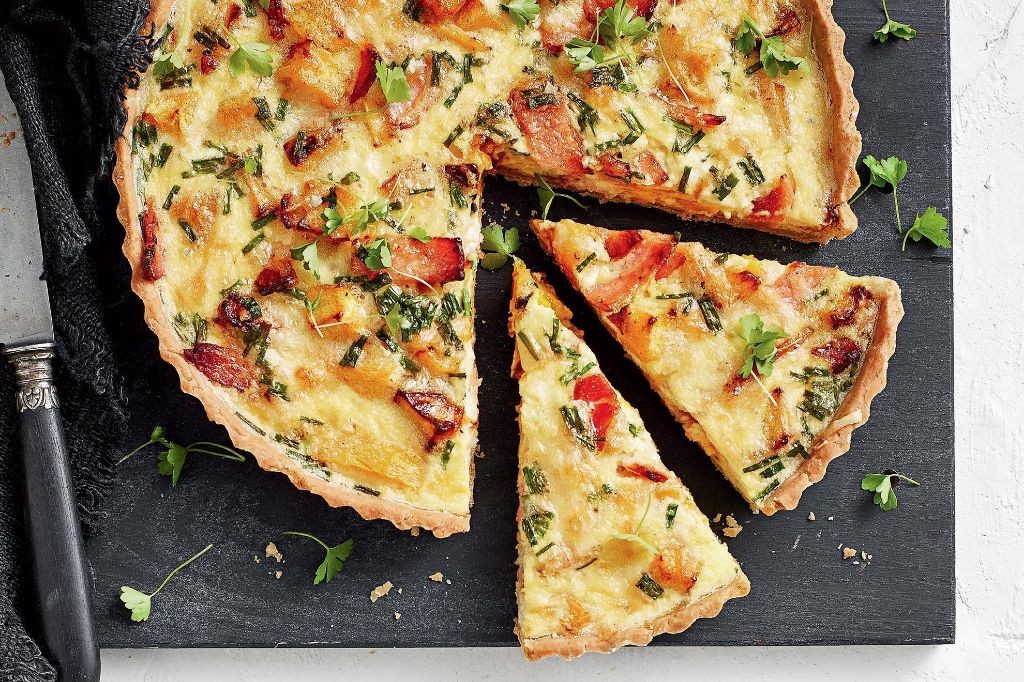 White Pumpkin and Bacon Quiche